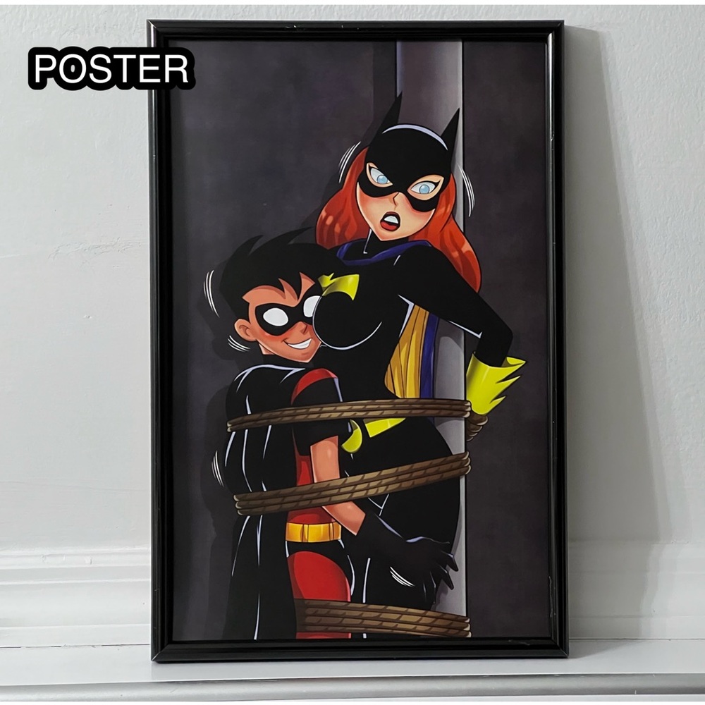 Batman Robin Batgirl Funny Poster